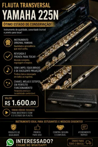 Flauta transversal Yamaha 225n