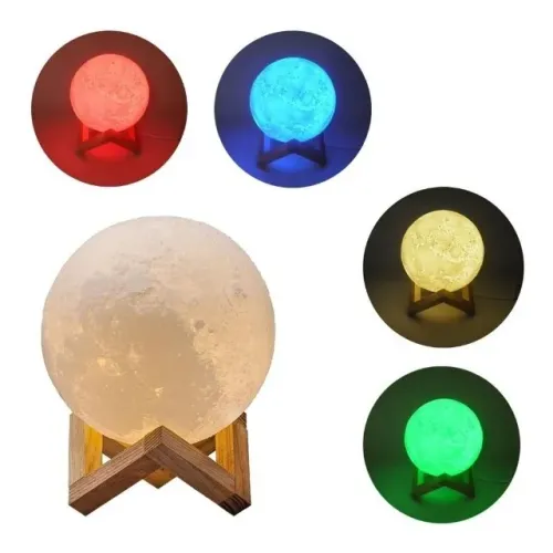 Luminária Decorativa Lua 3D