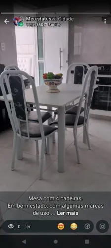 Mesa com 4 cadeiras a venda 