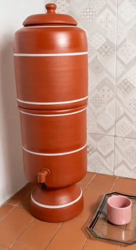 Filtro de barro 2  velas - Novo - 7,5 litros em cima - 7,5 litros embaixo