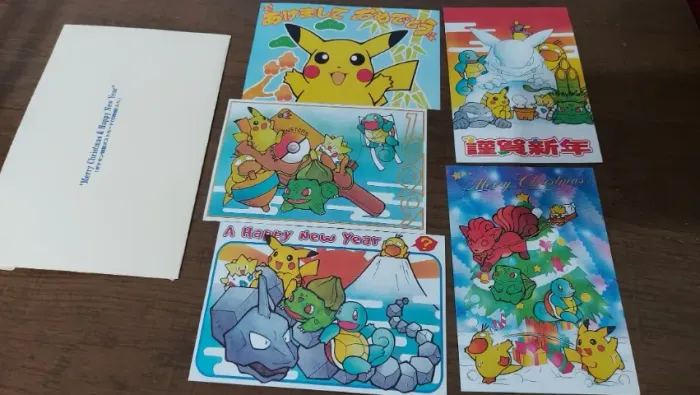 Cartões Postais Oficiais Pokémon de *NATAL E ANO NOVO 1999*