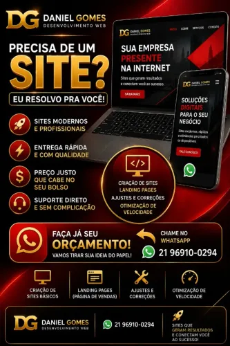 Criação de Sites Profissionais | Landing Pages | Desenvolvimento Web