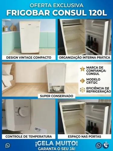 FRIGOBAR CONSUL - MUITO CONSERVADO E HIGIENIZADO**