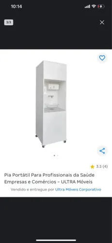 Armário e pia portátil