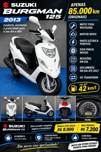 Suzuki Burgman I 125cc ano 2013