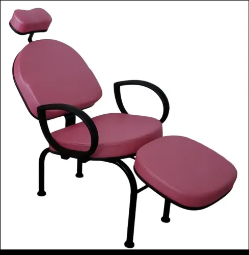 Cadeira de Estética Reclinável Rosa - Ideal para Cílios, Sobrancelhas e Maquiagem