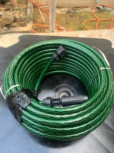 Mangueira Jardim 30m Reforçada Trançada 7/16 Com Esguicho