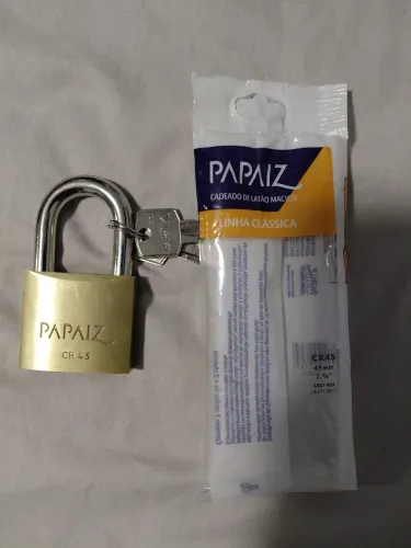 Cadeado Papaiz CR45 45mm novo + 2 chaves