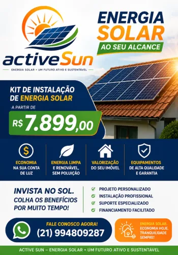 Kit Energia Solar + instalação + Homologação