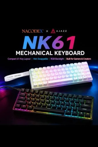 TECLADO MECÂNICO NACODEX NK61 (NOVO)