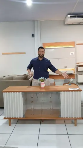 Balcão Buffet Com Cristaleira 