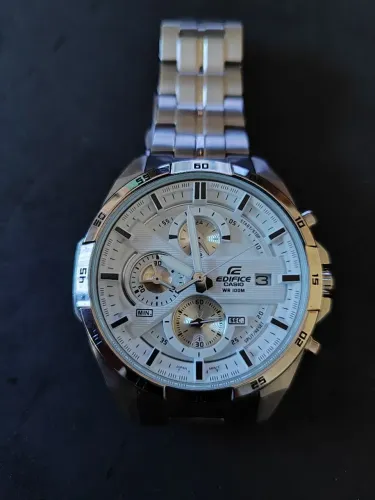 Casio Edifice - Branco - todo aço 