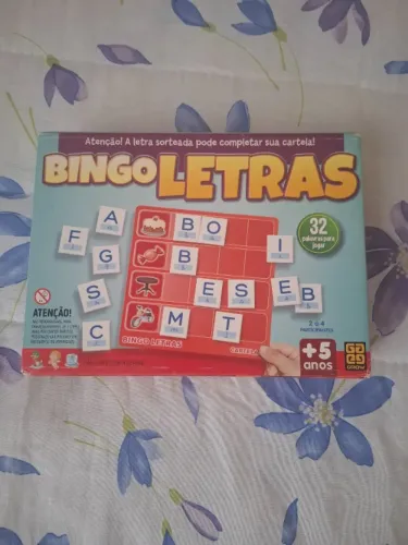 Jogo Bingo das Letras 