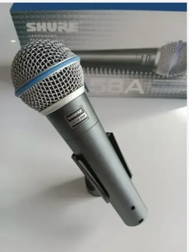 Microfone SHURE BETA 58A Qualidade Superior Dinâmico Home & Studio Gravação