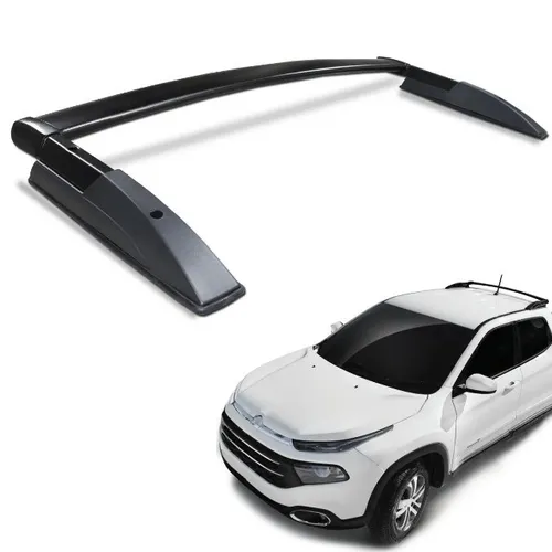 Rack de Teto Traseiro Fiat Toro Endurance 2020 - Tipo Aerofólio - Preto