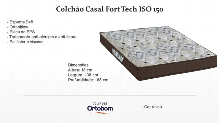 Quarto cama colchão casal Ortobom