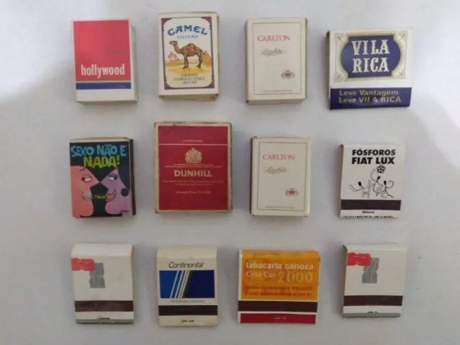 Caixas de Fósforo antigas Hollywood Carlton Camel Dunhill Fiat Lux - Valor unitário