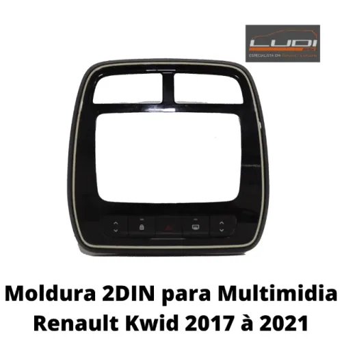 Moldura 2DIN para Multimidia Renault Kwid 2017 à 2021
