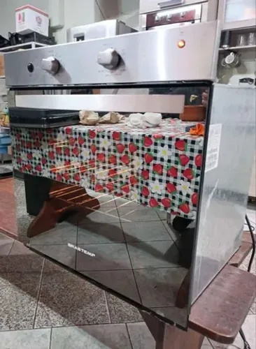 Forno a gás 220 V Brastemp Clean Inox Espelhado 