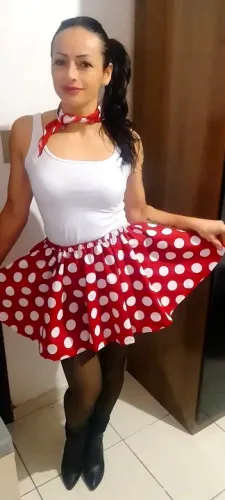 Saia anos 60 de bolinha 