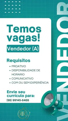 VENDEDOR (A) - Temos vagas!