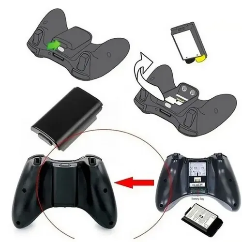 Capa Traseira Tampa De Pilhas Controle Xbox 360