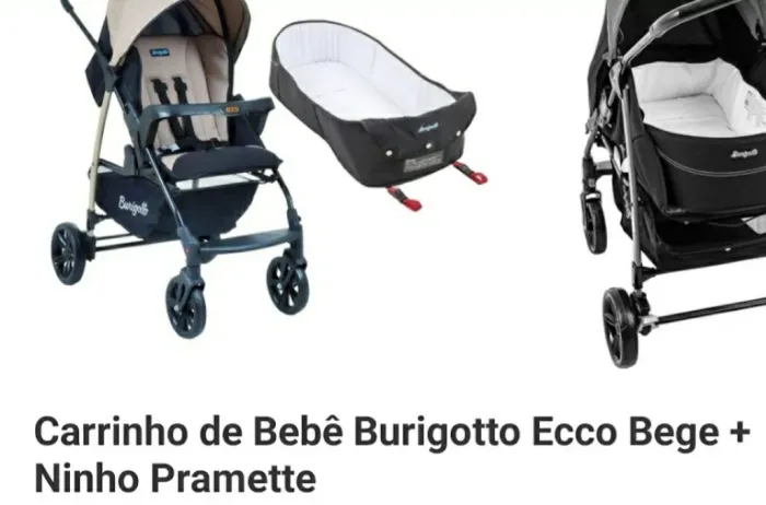 Carrinho Ecco Burigotto Bege<br><br>