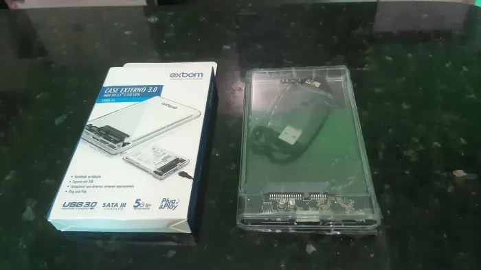case hd externo 3.0 exbom - já é o menor preço