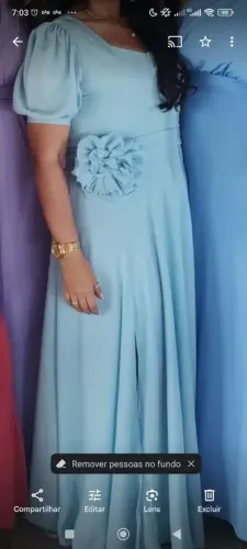 Vestido Tam M com flor removível