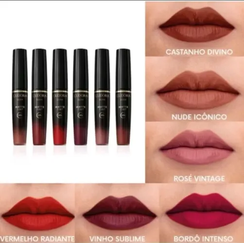 Batom Líquido Eudora Glam Matte Tint 4g