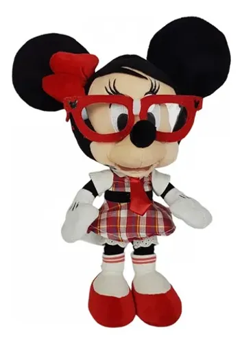 Pelúcia Minnie Mouse Estudante Disney Store 30 Cm