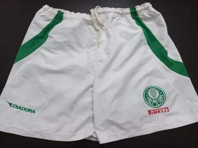 Antigo calção palmeiras pirelli diadora tamanho M