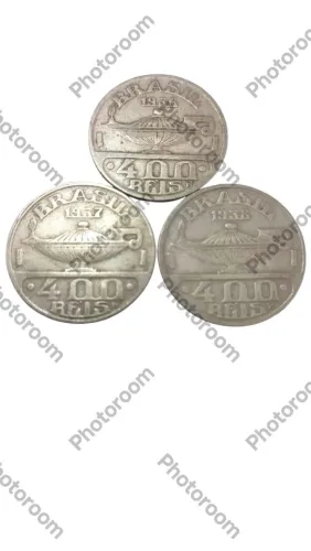 3 Moedas de 400 Réis - 1936, 1937 e 1938