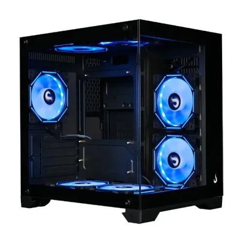 Gabinete Rise Mode Galaxy Glass Mini, Vidro Temperado, Sem Fans/Coolers, Novo, Lacrado