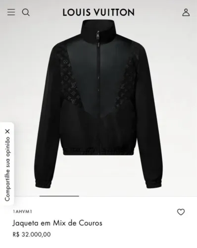 Jaqueta em Mix de Couros Louis Vuitton Lançamento