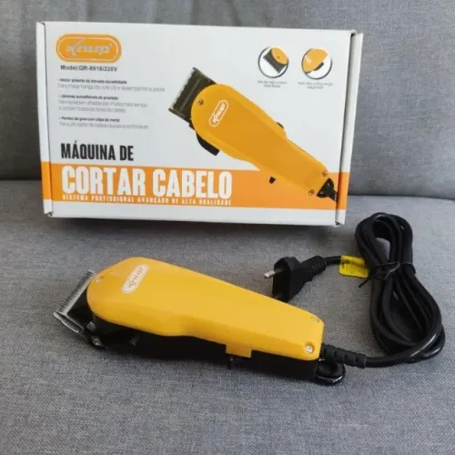 (Nova) Máquina de Cortar Cabelo Knup 220V com 4 pentes