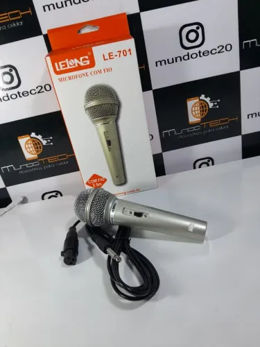 Microfone LeLong LE-701 com Fio - Qualidade e Desempenho!