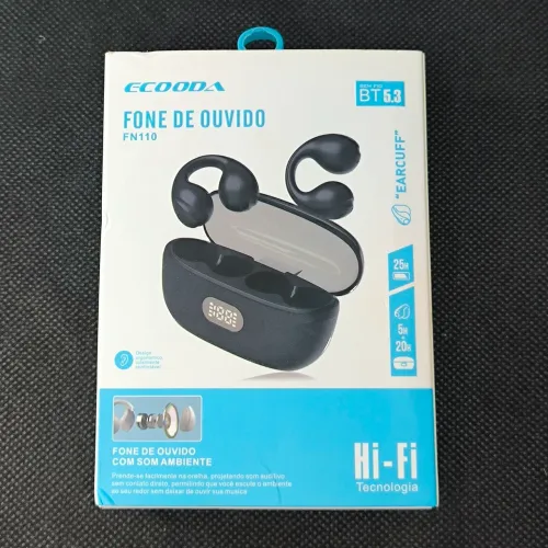Fone de Ouvido Bluetooth ECOODA FN110 - Hi-Fi com Som Ambiente