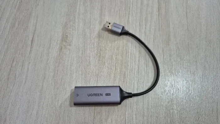 Adaptador Ugreen para rede/internet com fio 2.5 Gbps, USB-A 3.0, em excelente estado