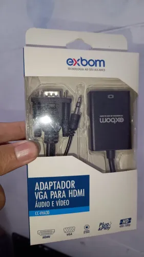 Adaptador VGA do computador p/ HDMI do Monitor ou TV