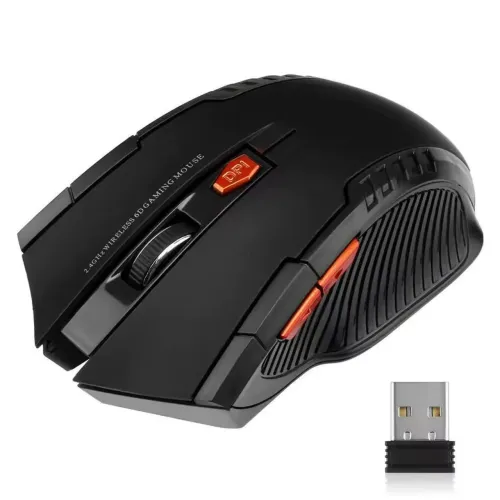 Mouse wireless USB 6 botões 1600DPI