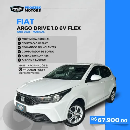FIAT ARGO DRIVE 1.0 6V FLEX - ANO 2023 COMPLETO, CARRO EM PERFEITO ESTADO.