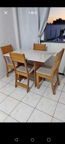 Mesa Karla 4 Cadeiras Na Promoção/Entrega é montagem grátis Loja R&L Móveis 