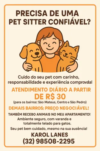 Pet sitter - cuidadora de animais