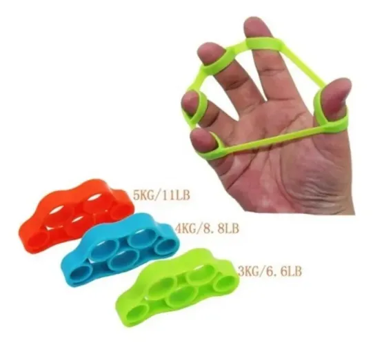 Exercitador Dedo Silicone Antebraço Trein Fisioterapia Kit 3