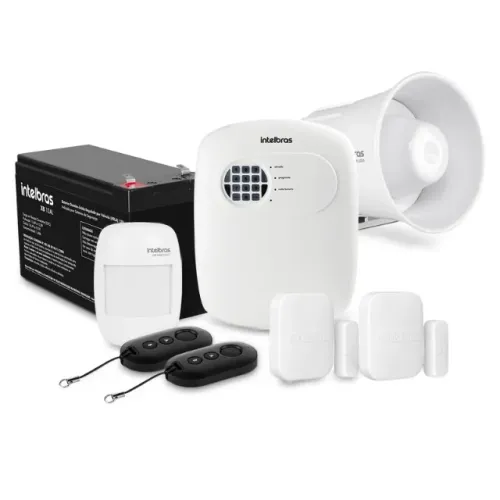 Kit de Alarme com Central 24 NET - Completo e Instalado!
