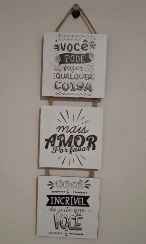 Placa decorativa em MDF