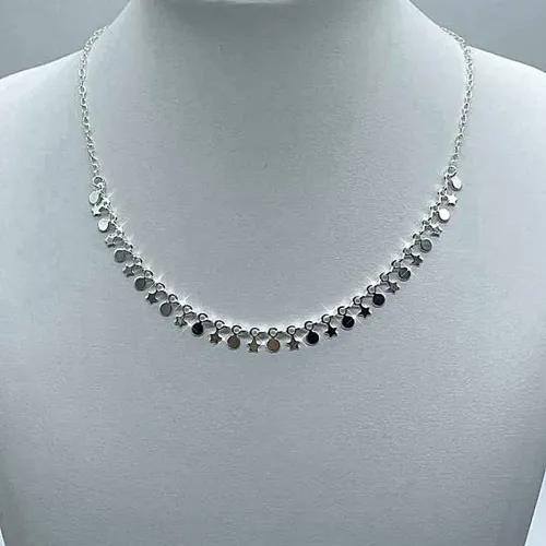 Choker de prata. 