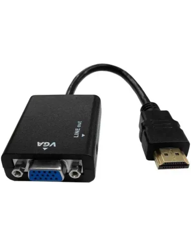 Cabo Adaptador Conversor HDMI para VGA com Saída P2 de áudio