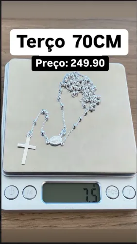 Terço de prata 925